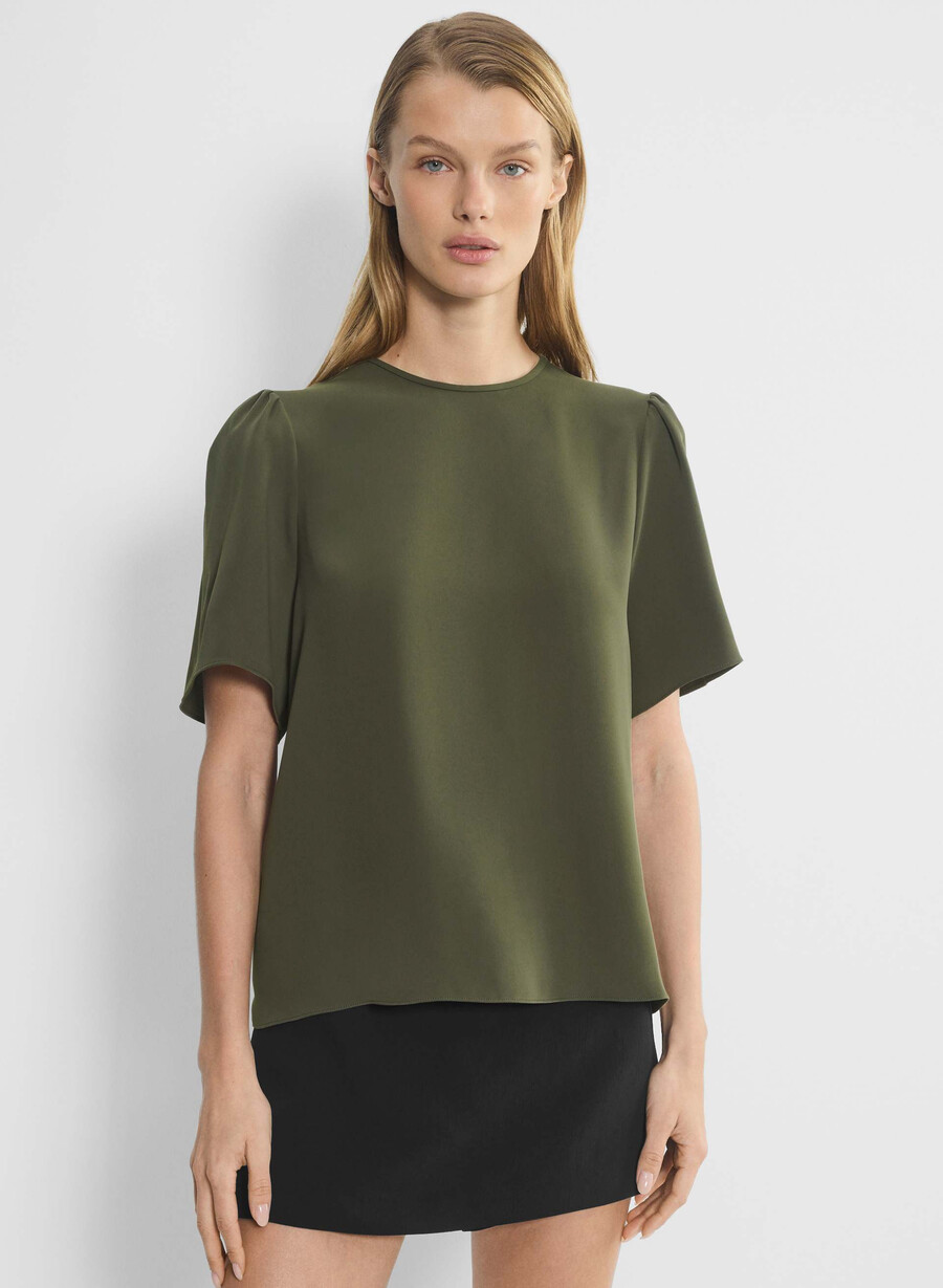 matilda-bluse mØrk oliven