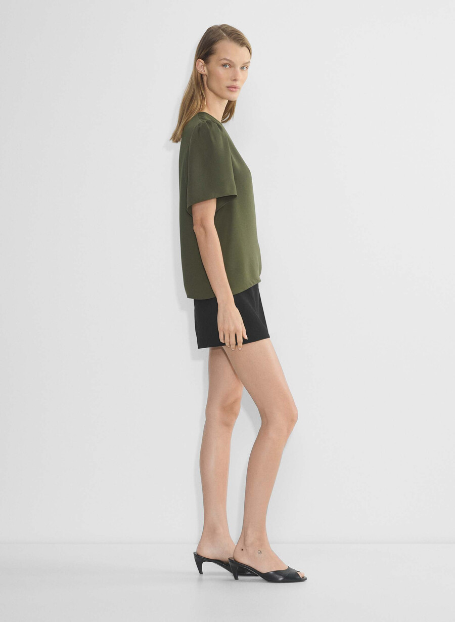 matilda-bluse mØrk oliven