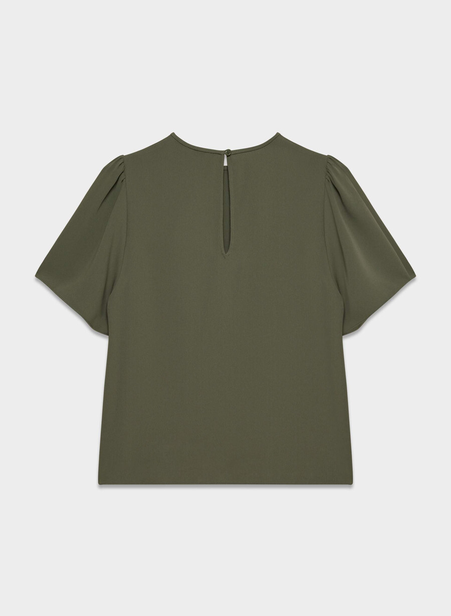 matilda-bluse mØrk oliven