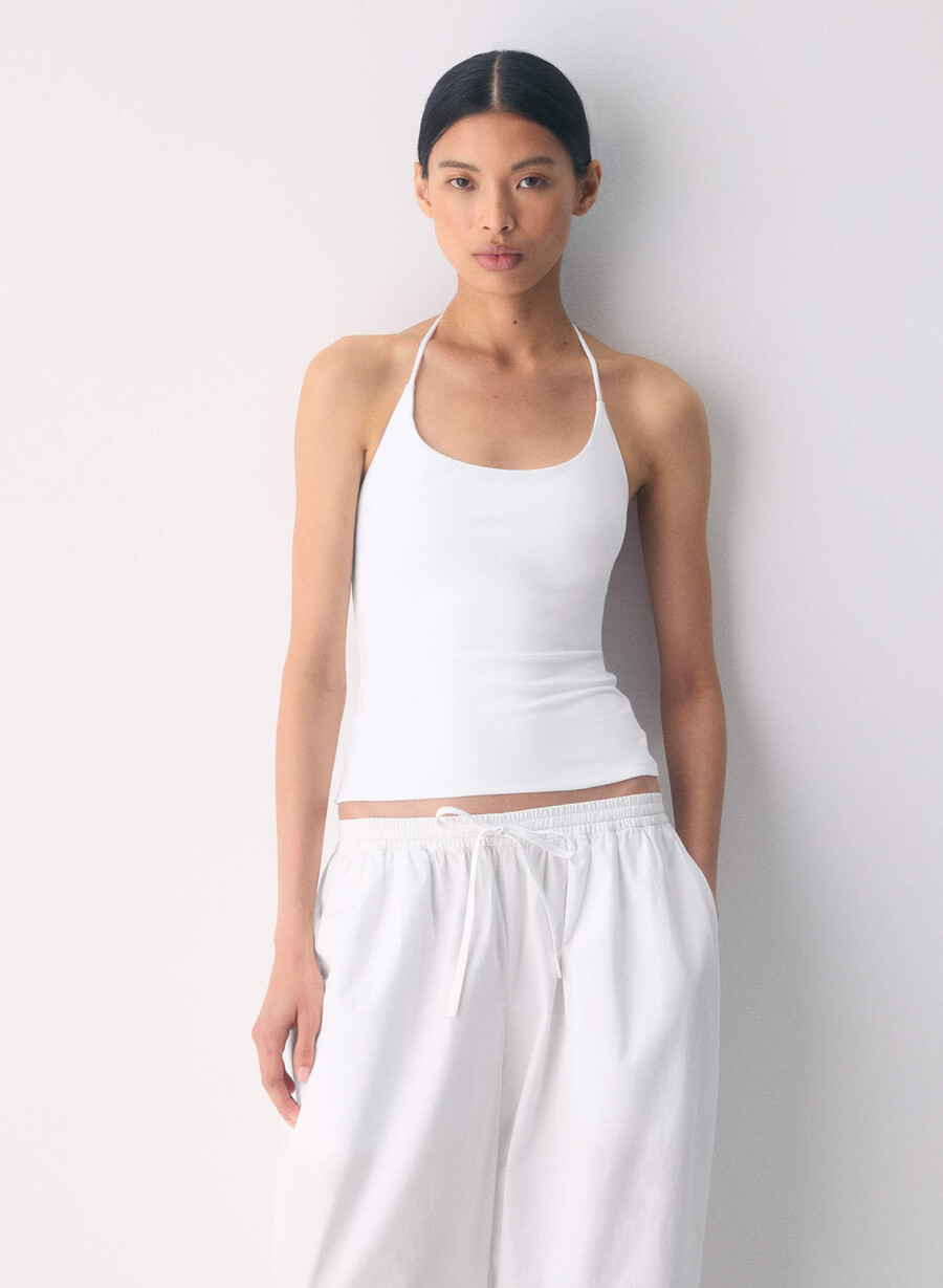 original contour grace halter topp lyshvit