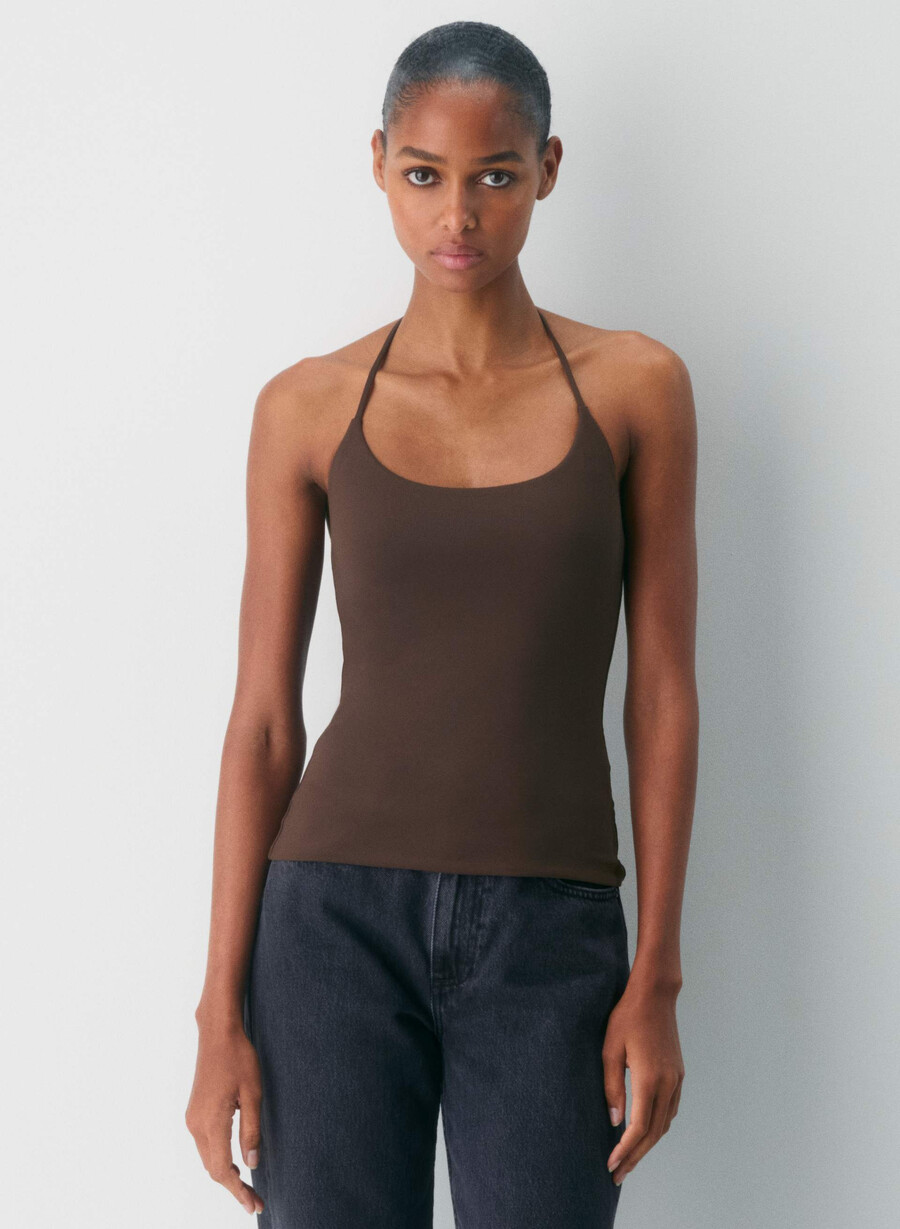 original contour grace halter topp rik mokkabrun