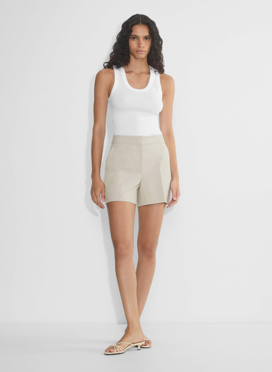 the limitless short mid-thigh - reessential light heather matte pearl