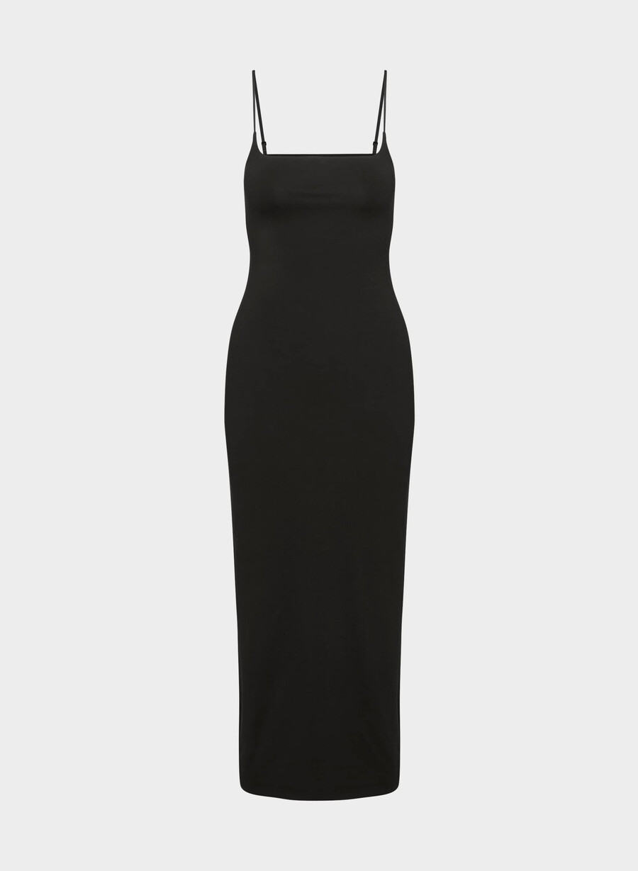 casual contour summon maxi cami-kjole svart