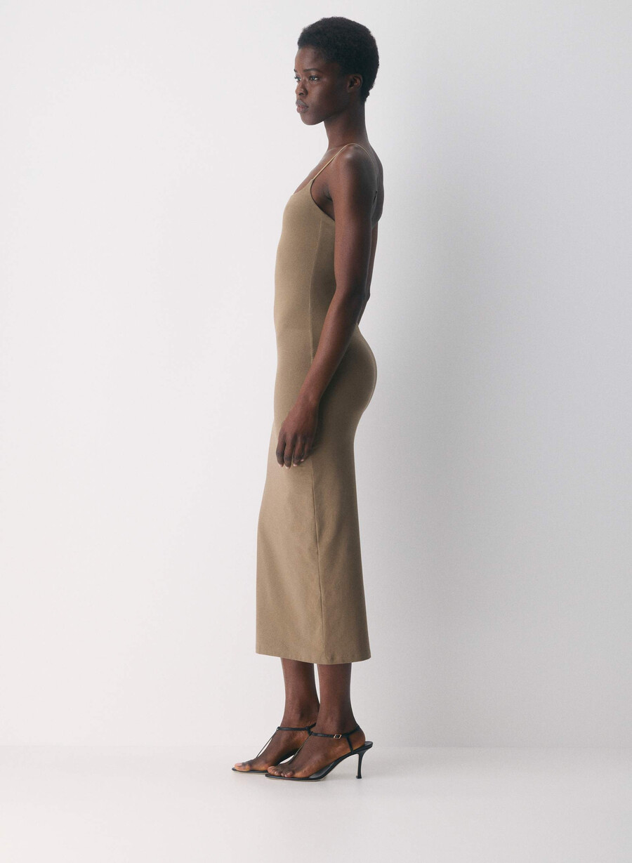 casual contour summon maxi cami-kjole folio brun