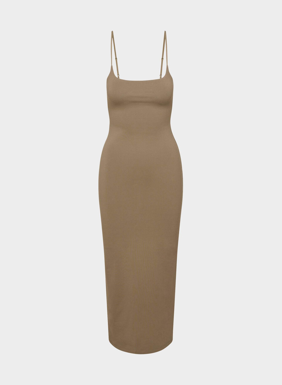 casual contour summon maxi cami-kjole folio brun
