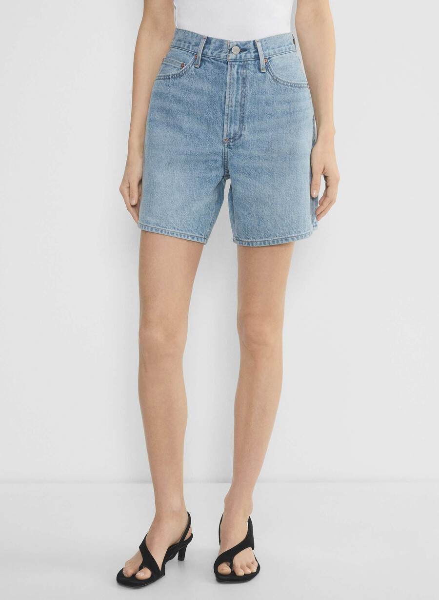 denim forum 90-tallets vintage høye baggy denimshorts 7 år bleu taboo