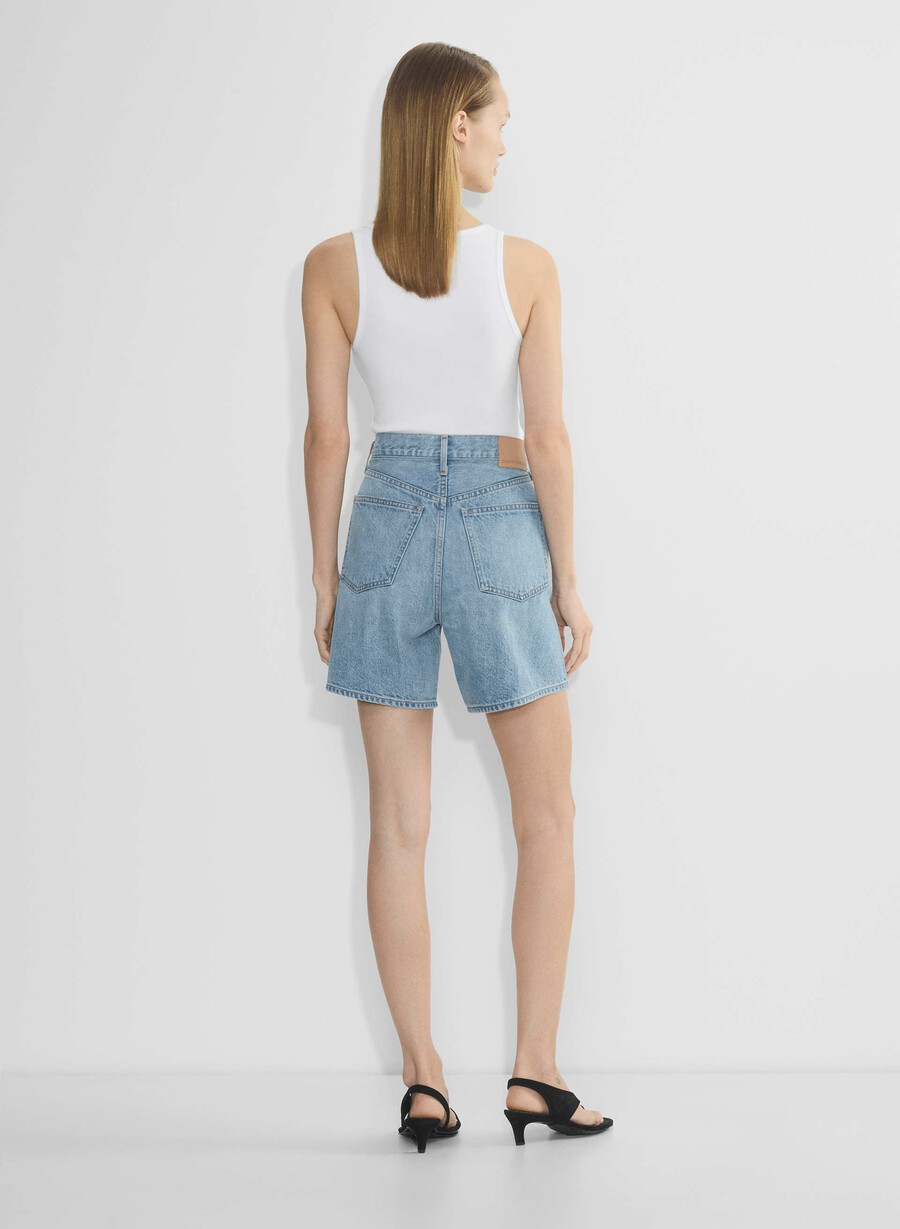 denim forum 90-tallets vintage høye baggy denimshorts 7 år bleu taboo