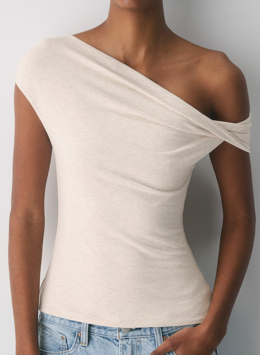 avslappet contour ravish-topp heather light oatmea