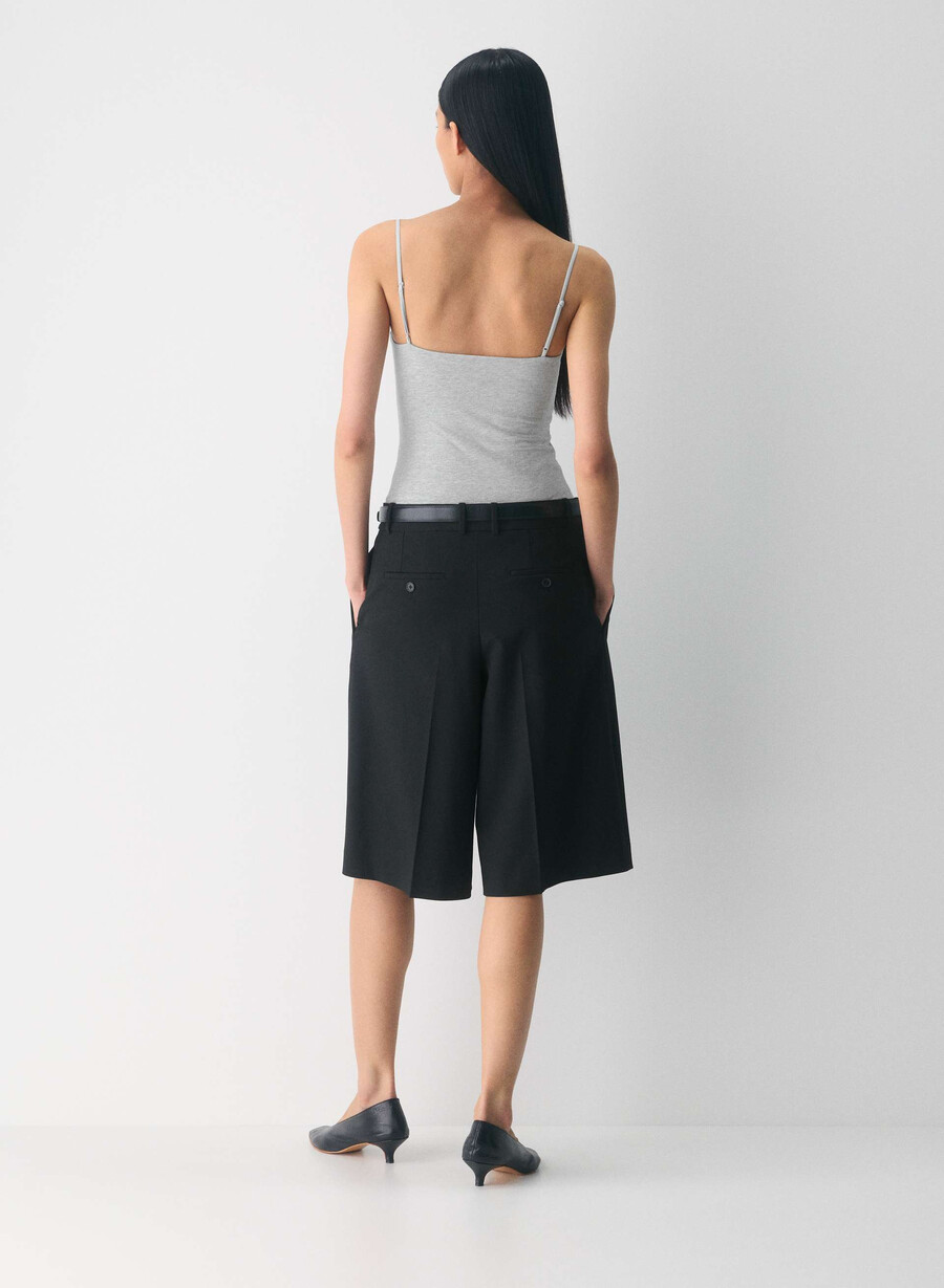 casual contour presence cami-top i melange med kromdetaljer