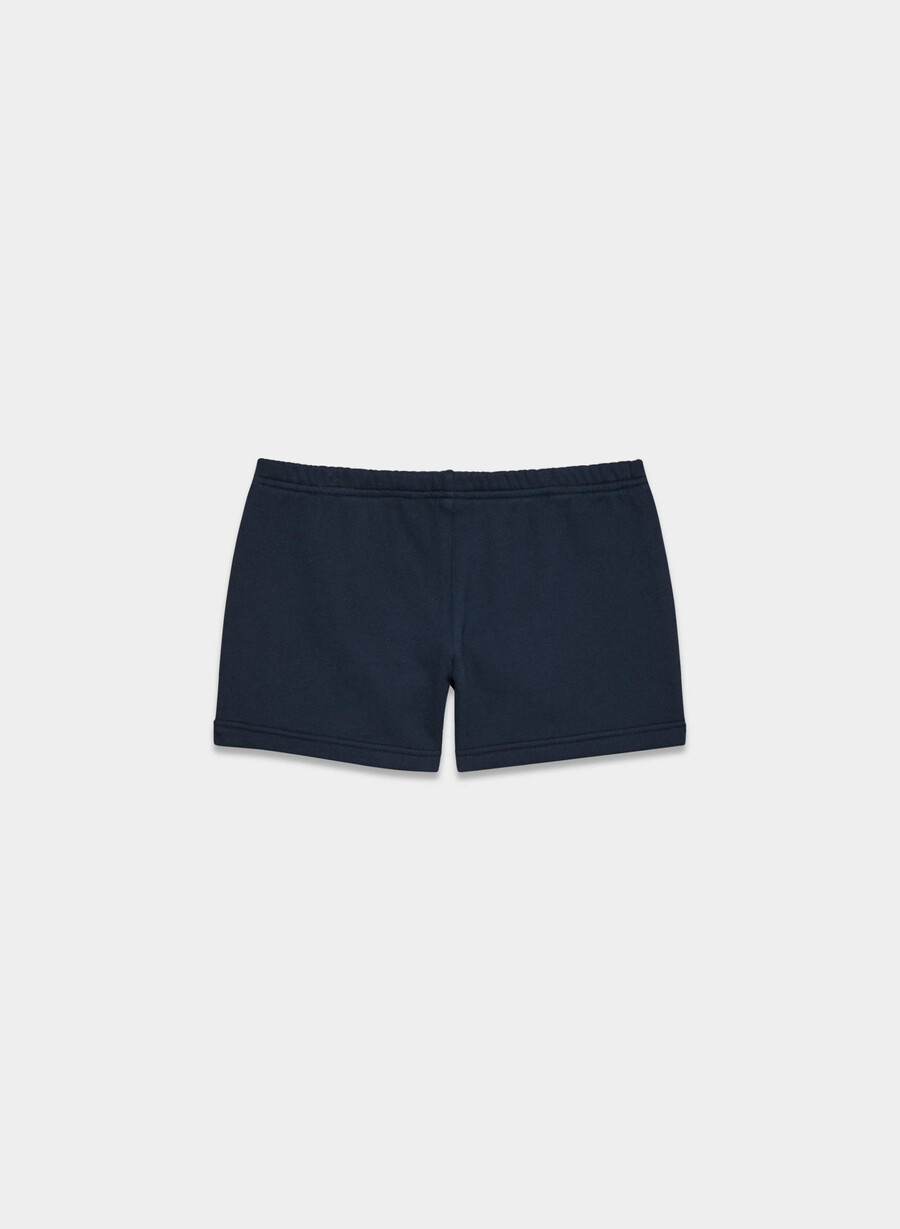 koselig fleece-shorts med lav midje og hoftekant admiral