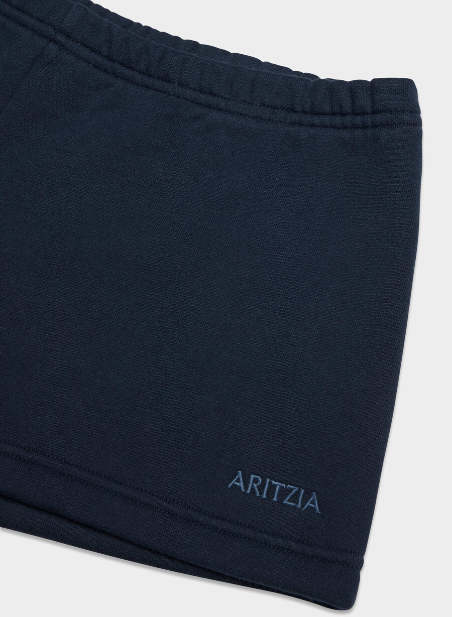 koselig fleece-shorts med lav midje og hoftekant admiral