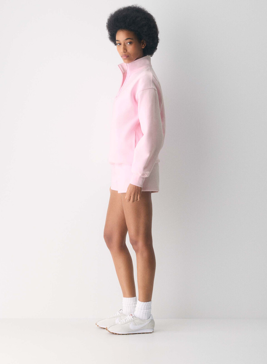 koselig sweatfleece boyfriend lo-rise mini short villa rosa