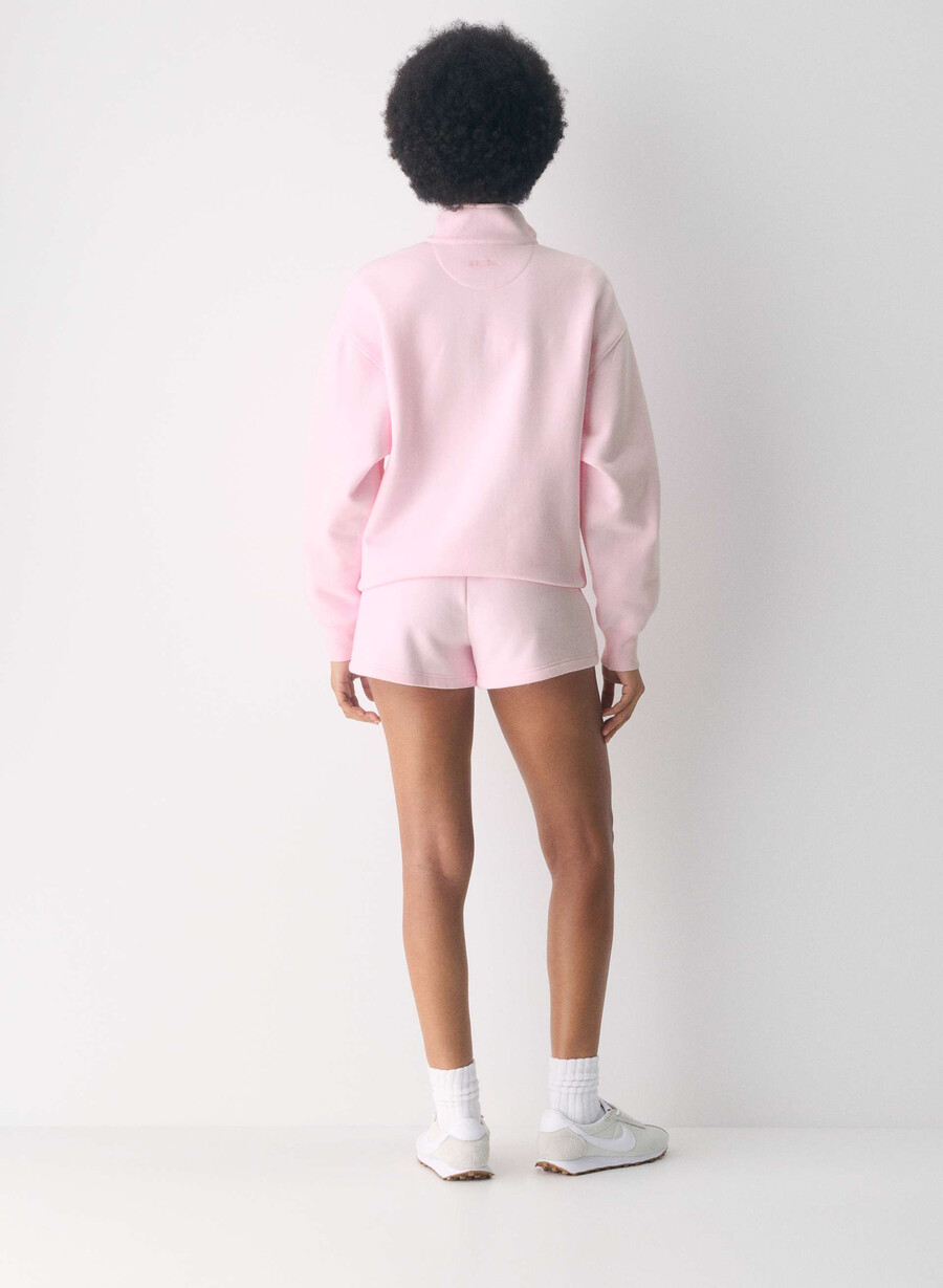 koselig sweatfleece boyfriend lo-rise mini short villa rosa