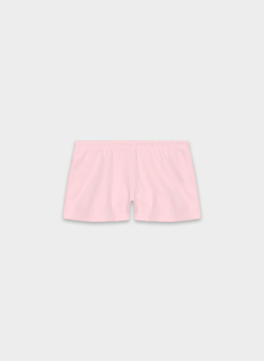 koselig sweatfleece boyfriend lo-rise mini short villa rosa