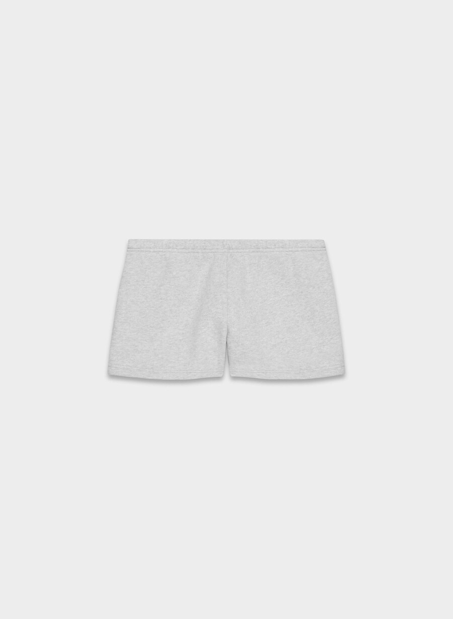 koselig sweatfleece boyfriend lo-rise mini shorts meleret krom