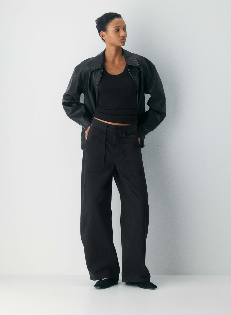 citizens of humanity ayla cargo pant vasket svart