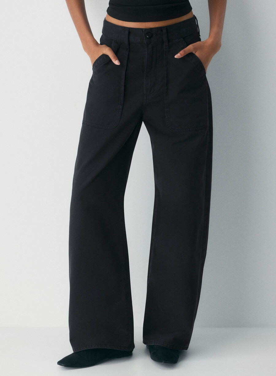 citizens of humanity ayla cargo pant vasket svart