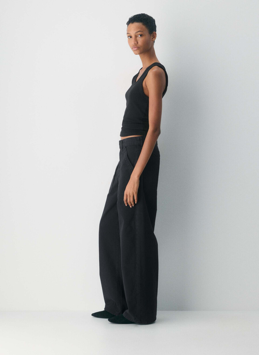 citizens of humanity ayla cargo pant vasket svart