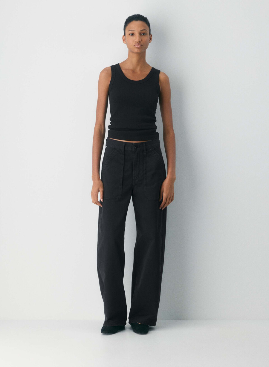 citizens of humanity ayla cargo pant vasket svart