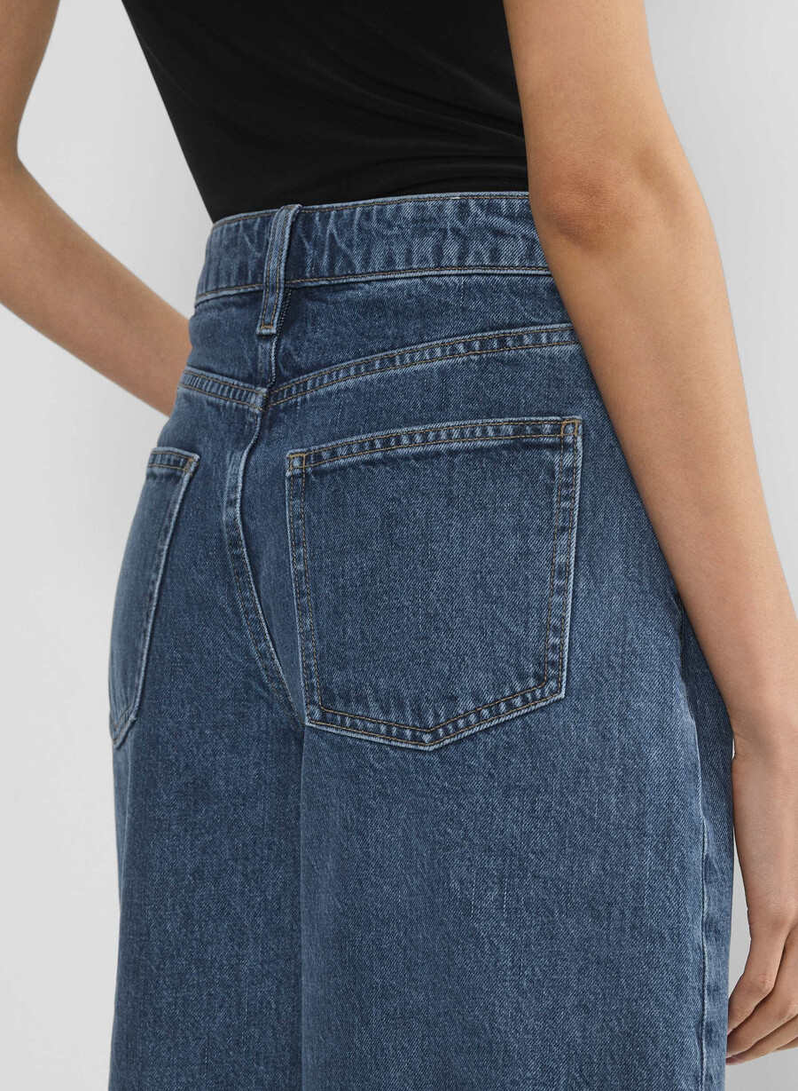 publicity under-knee denim short no-stress medium blÅ