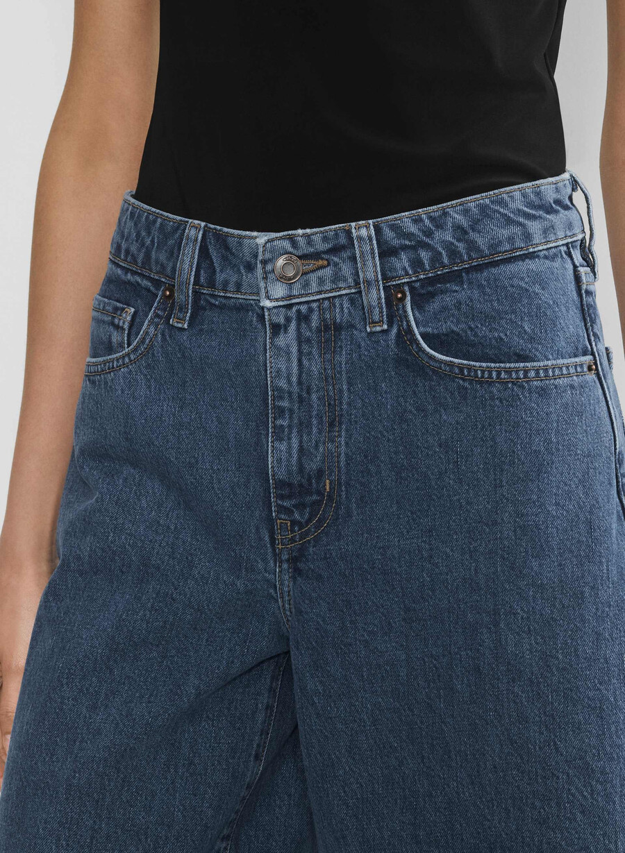 publicity under-knee denim short no-stress medium blÅ