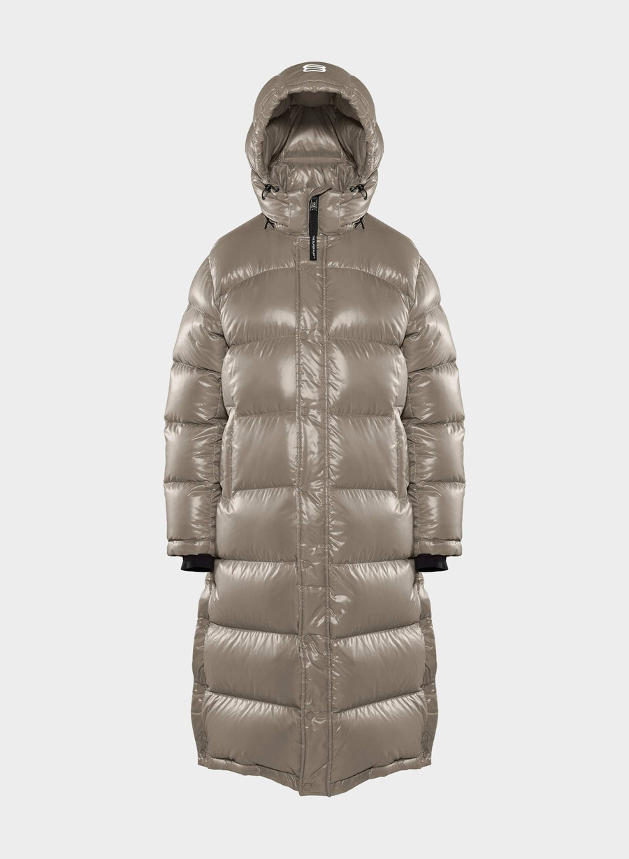 the super puff lang – høyglanset moderne taupe