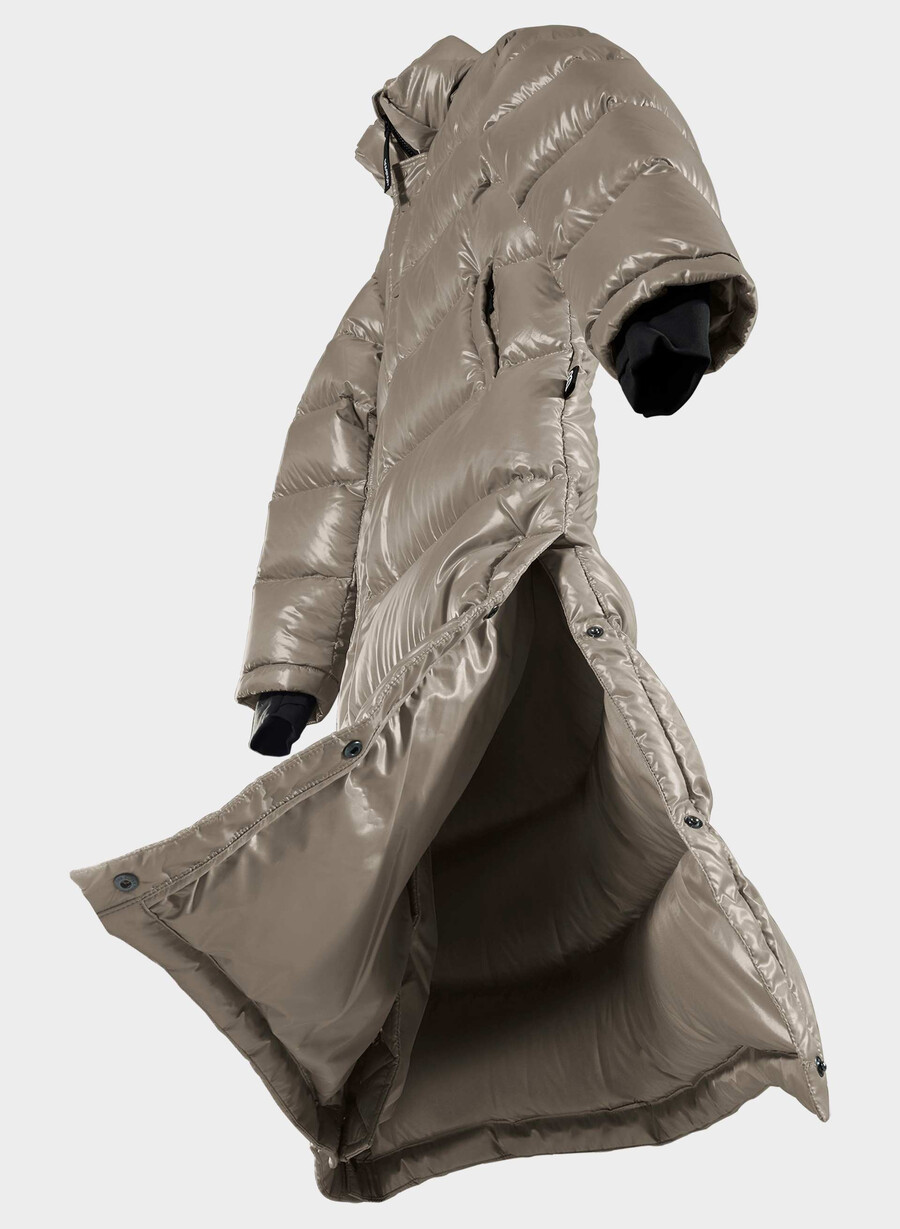 the super puff lang – høyglanset moderne taupe