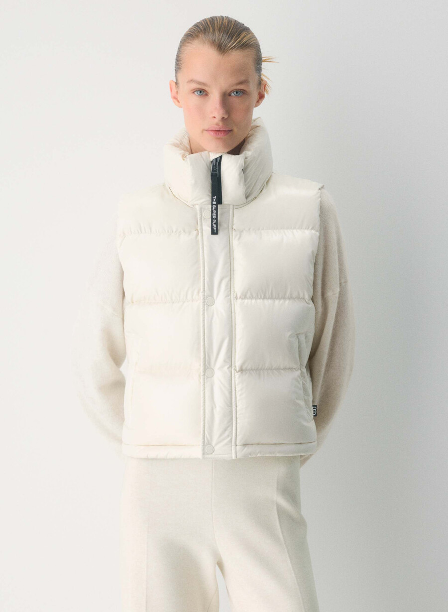 super puff shorty vest - høyglanset bjØrk