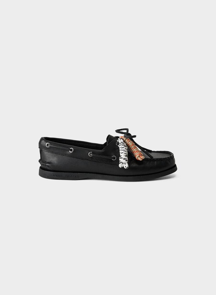 sperry x aritzia ao båtsko - glatt skinn svart