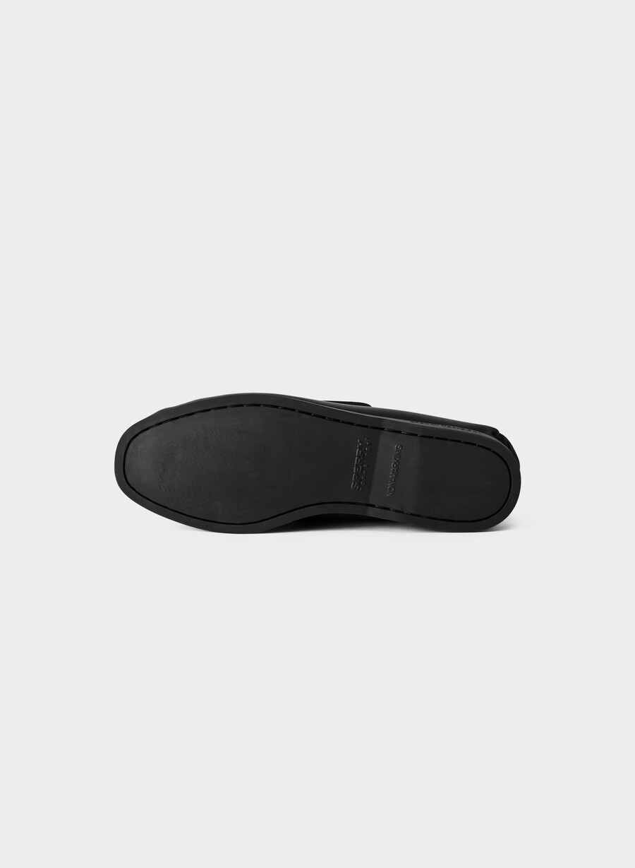 sperry x aritzia ao båtsko - glatt skinn svart