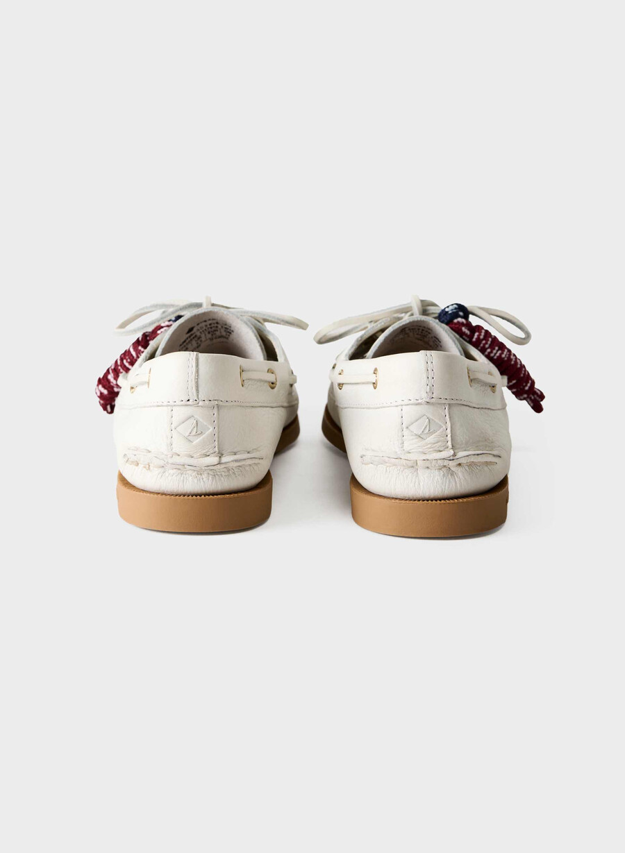 sperry x aritzia ao båtsko - glatt skinn halo white