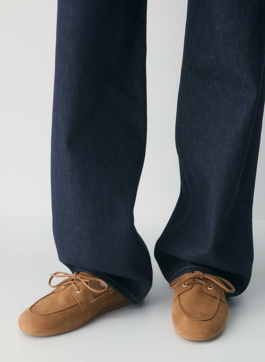 sperry x aritzia slim båtsko - nubukskinn galley brun