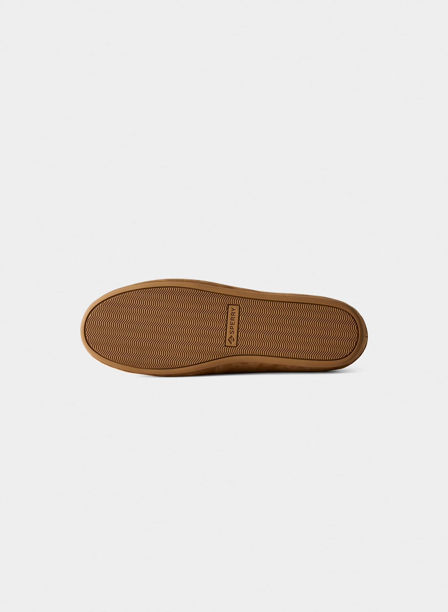 sperry x aritzia slim båtsko - nubukskinn galley brun