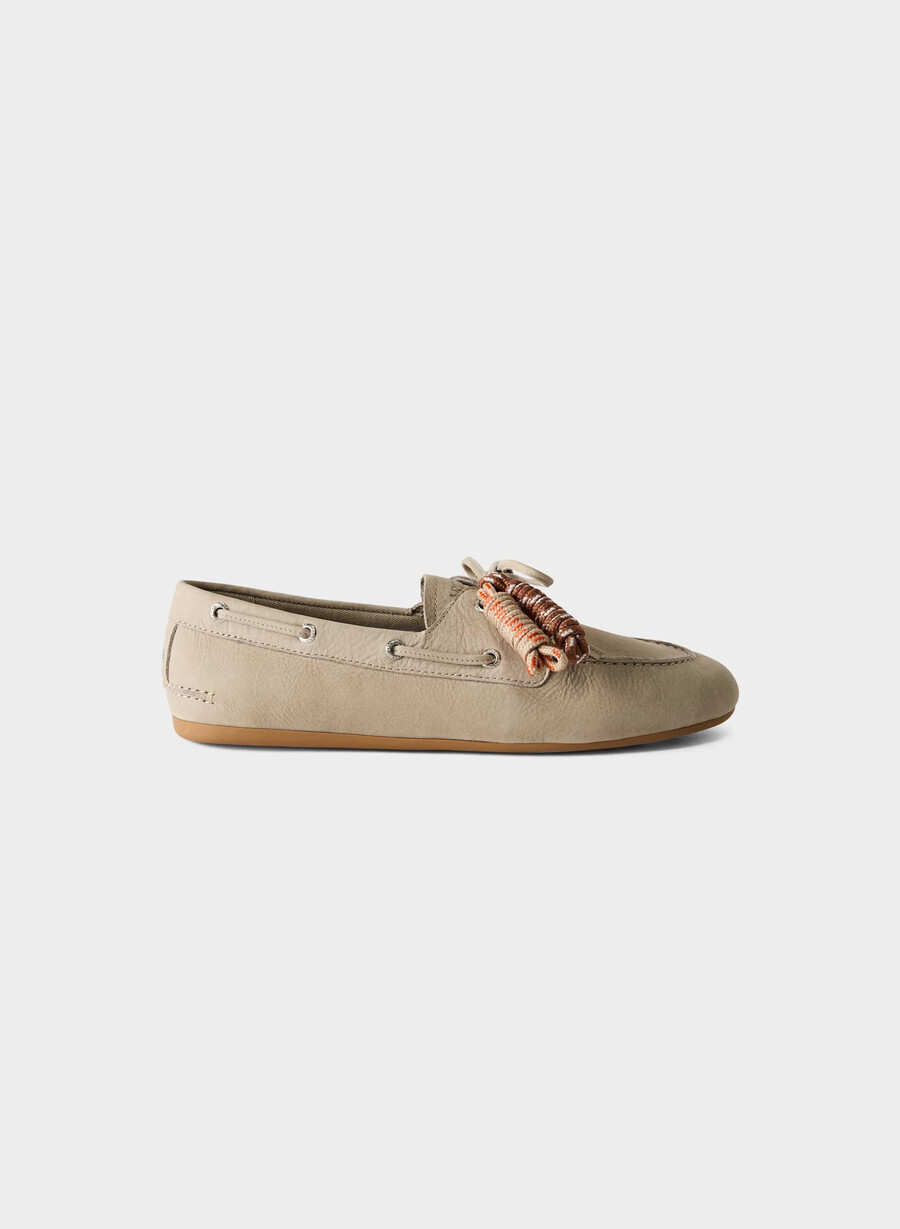 sperry x aritzia slim boat shoe - nubuck leather mainstay beige