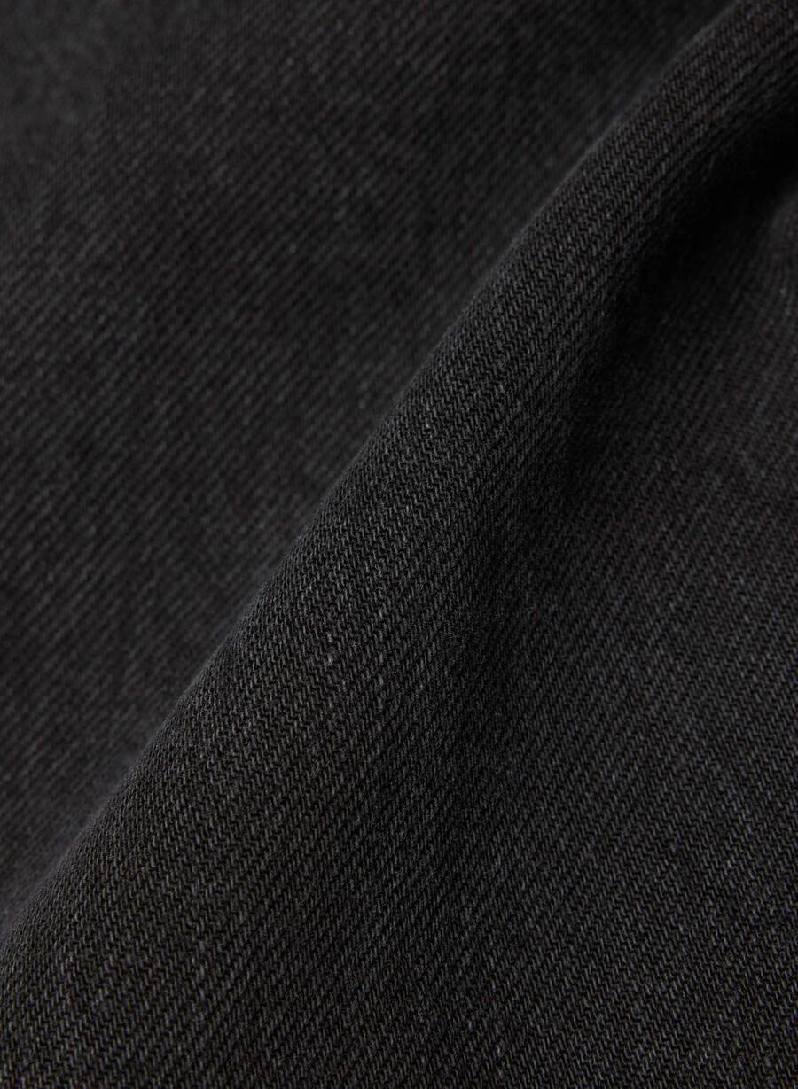 denim forum farrah lo-rise wide jean svart eyeliner