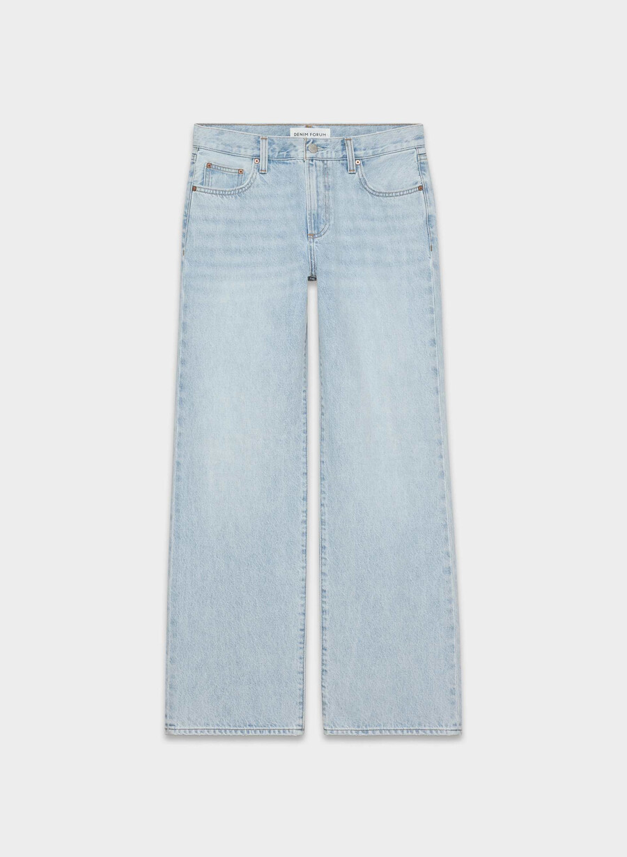 denim forum farrah lo-rise wide jeans 15 år brl thr bleu