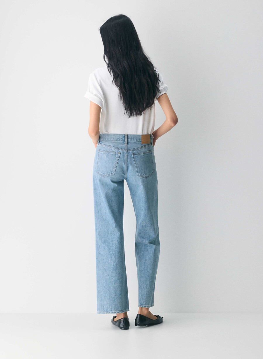 denim forum farrah lo-rise wide jean 7 yrs bleu taboo