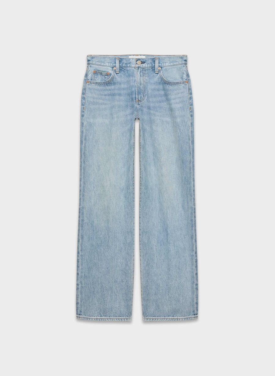 denim forum farrah lo-rise wide jean 7 yrs bleu taboo
