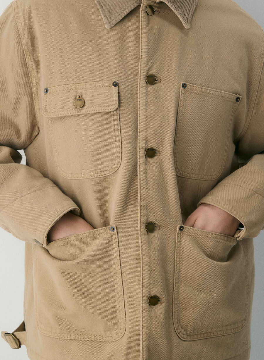 barnett chore jakke vintage tan khaki