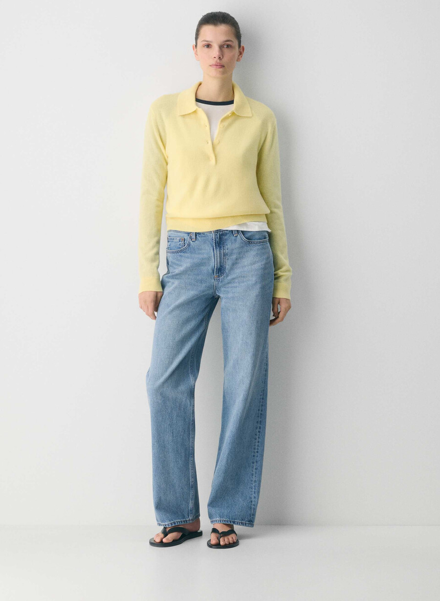 bare cashmere provenance polo langermet lemonade