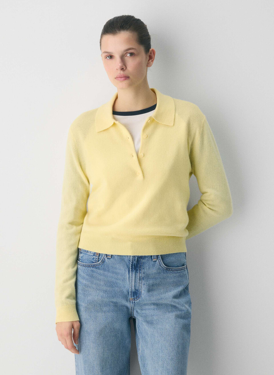 bare cashmere provenance polo langermet lemonade