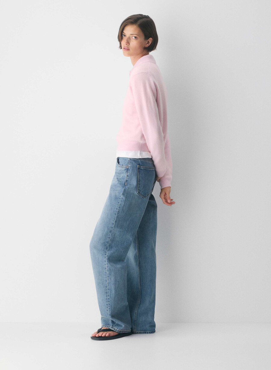 bare cashmere provenance polo langermet villa pink