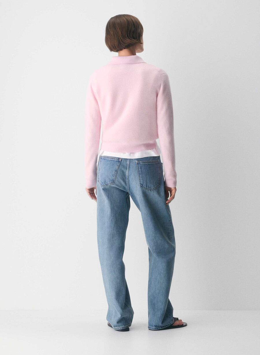bare cashmere provenance polo langermet villa pink