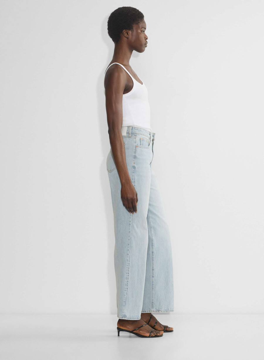 denim forum farrah curve-fit high-rise wide jeans 15 År brl thr bleu