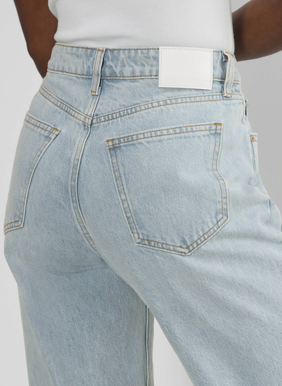 denim forum farrah curve-fit high-rise wide jeans 15 År brl thr bleu
