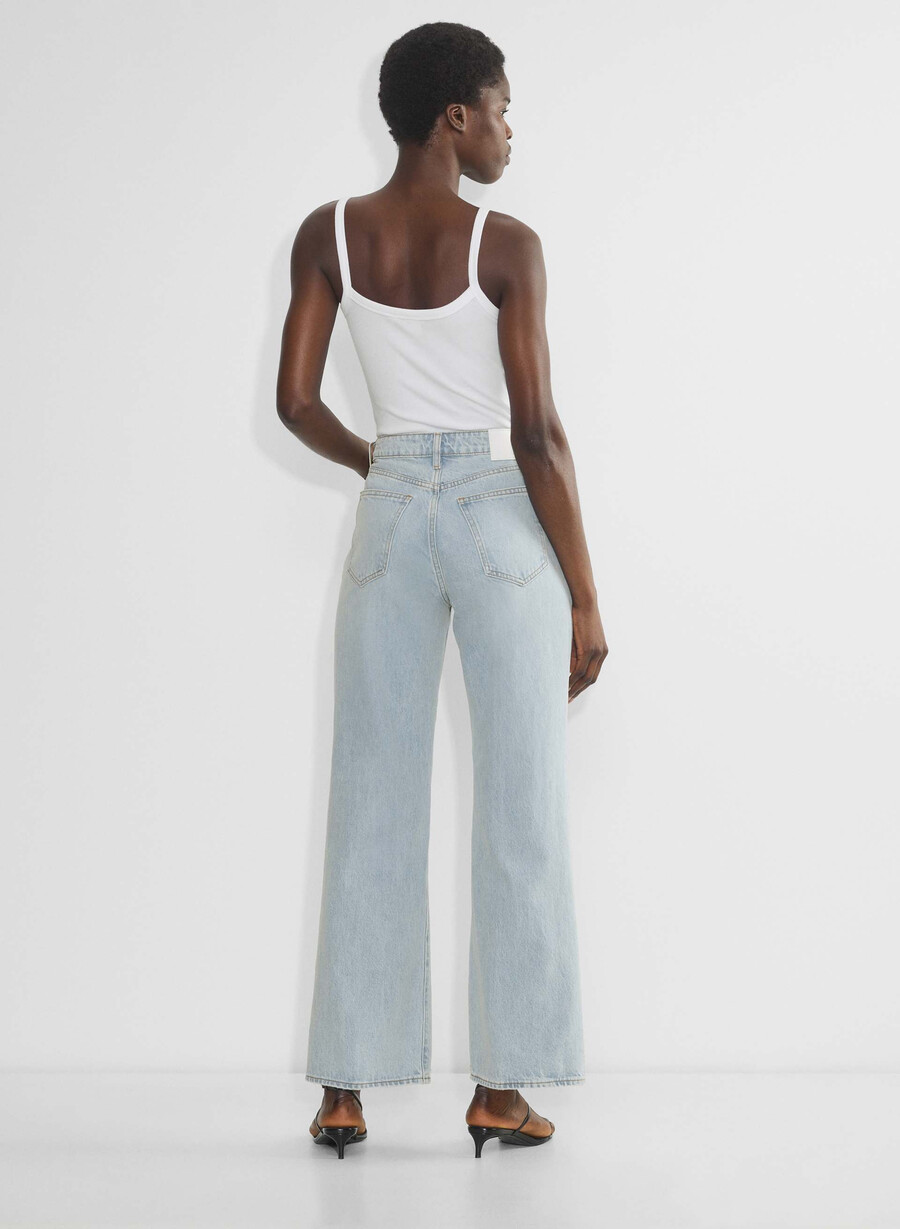 denim forum farrah curve-fit high-rise wide jeans 15 År brl thr bleu