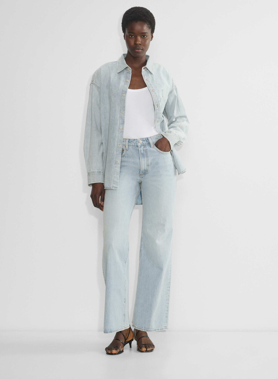 denim forum farrah curve-fit high-rise wide jeans 15 År brl thr bleu