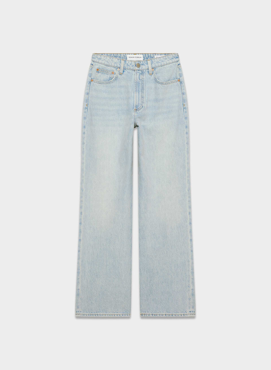 denim forum farrah curve-fit high-rise wide jeans 15 År brl thr bleu