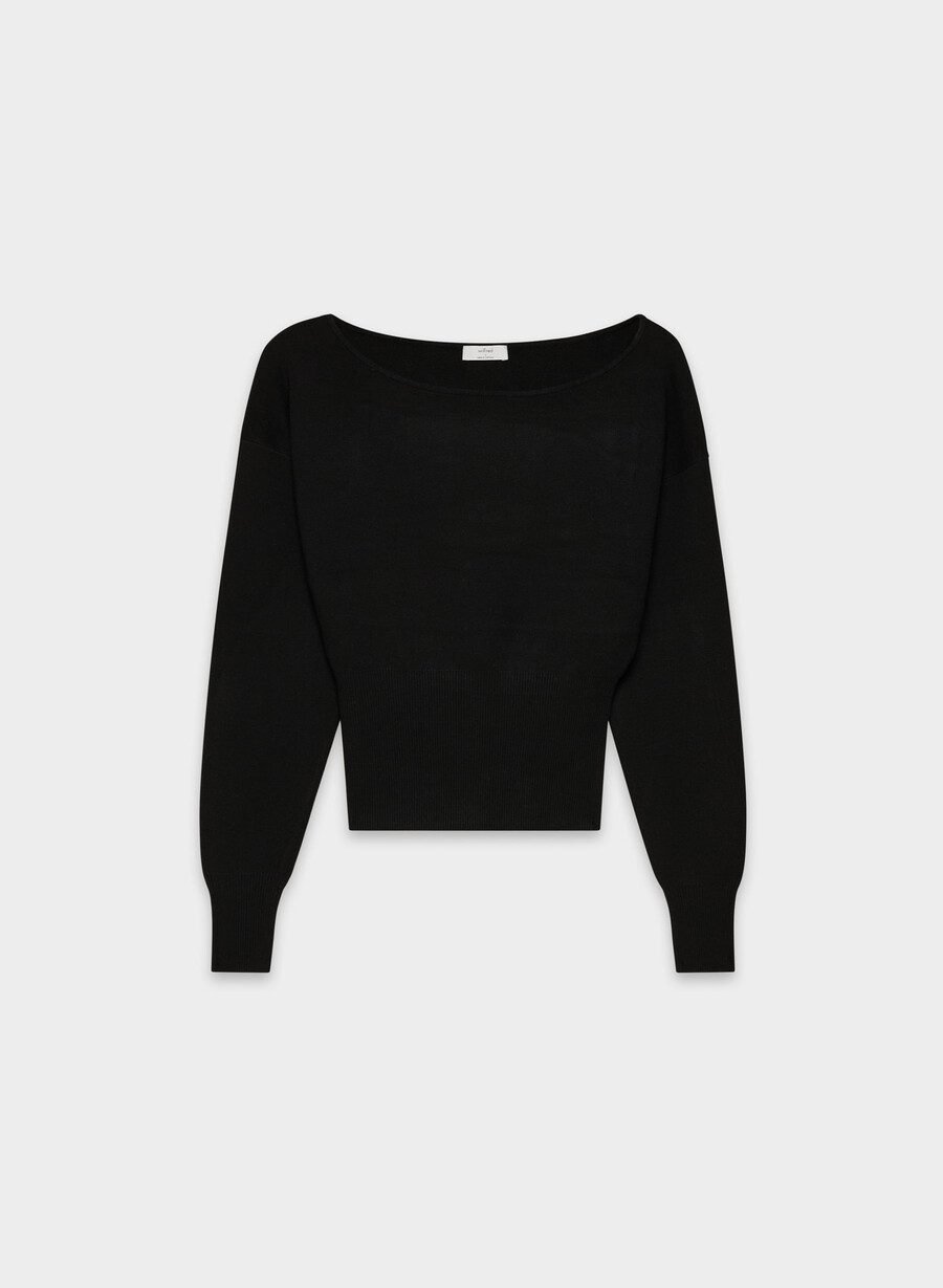 crescendo genser - wonder yarn svart