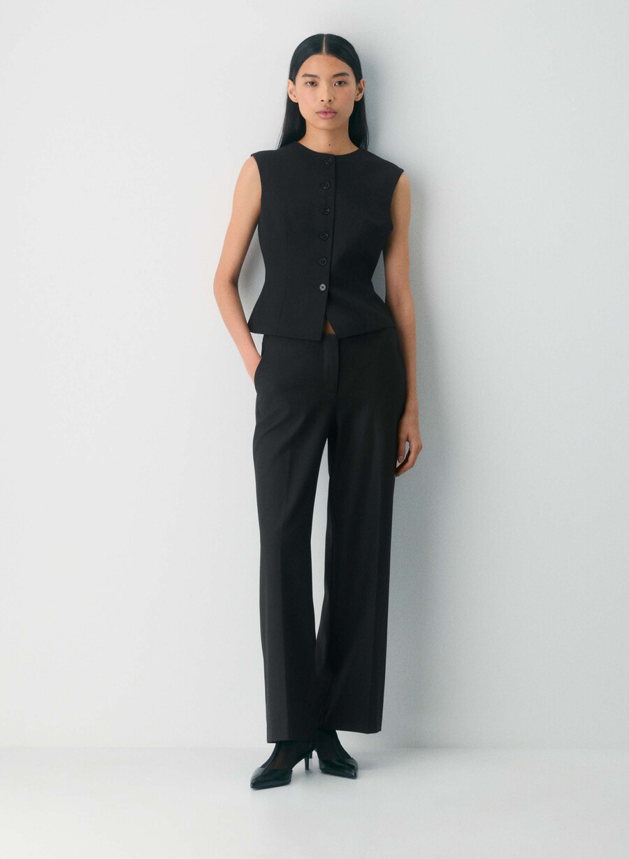 duettvest - twill svart